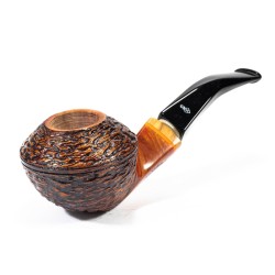Pipa Santambrogio Rusticata Bent Rhodesian SA 25147 | Pipeonline