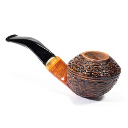 Pipa Santambrogio Rusticata Bent Rhodesian SA 25147 | Pipeonline