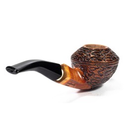 Pipa Santambrogio Rusticata Bent Rhodesian SA 25147 | Pipeonline