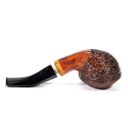 Pipa Santambrogio Rusticata Bent Rhodesian SA 25147 | Pipeonline