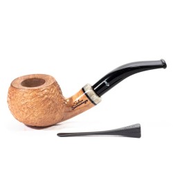 Pipa Santambrogio Rusticata Naturale Bent Apple SA 26119 | Pipeonline