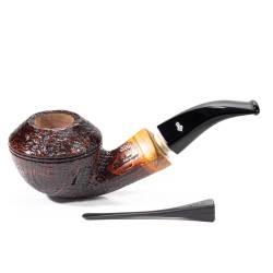 Briar Pipe Santambrogio Sandblasted Bent Rhodesian SA 26122 | Buy Now