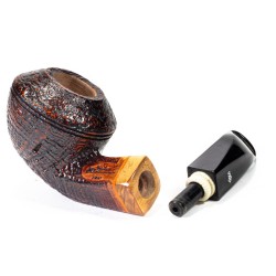 Briar Pipe Santambrogio Sandblasted Bent Rhodesian SA 26122 | Buy Now