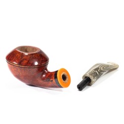 Pipa Santambrogio Liscia FP Bent Rhodesian SA 26135 | Pipeonline