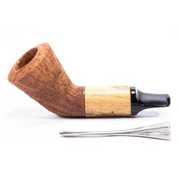 Briar Pipe Manu' Sandblasted Bamboo Horn 2019