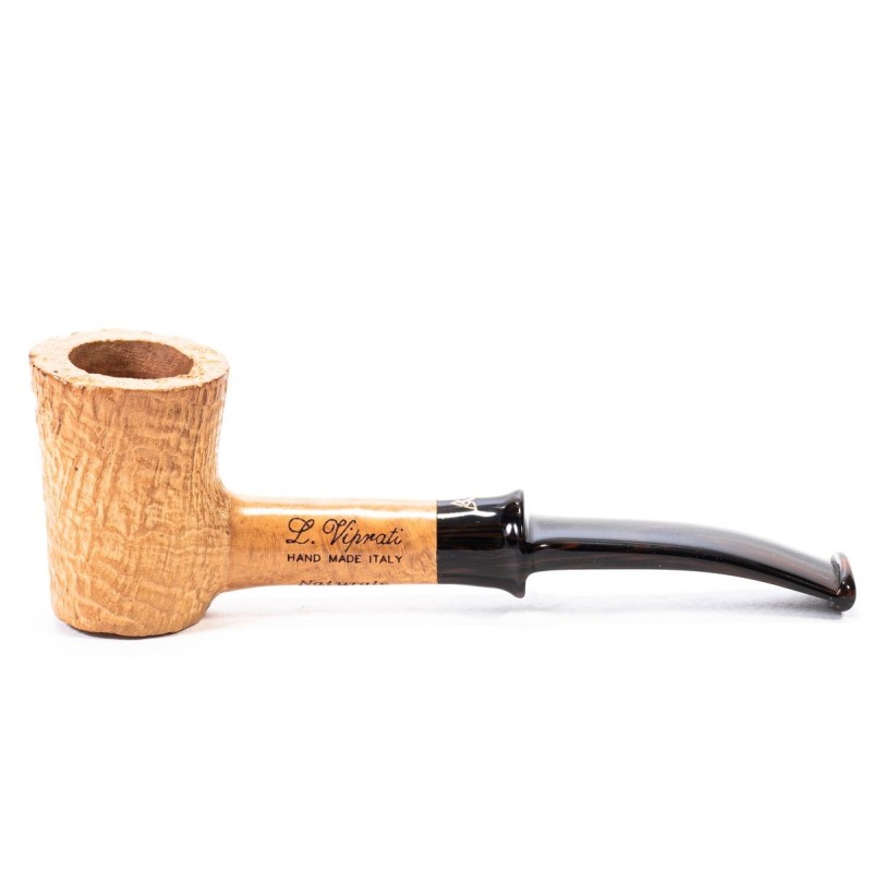 Briar Pipe Luigi Viprati Sandblasted Natural Poker Briar Pipe Luigi Viprati Sandblasted Natural Poker