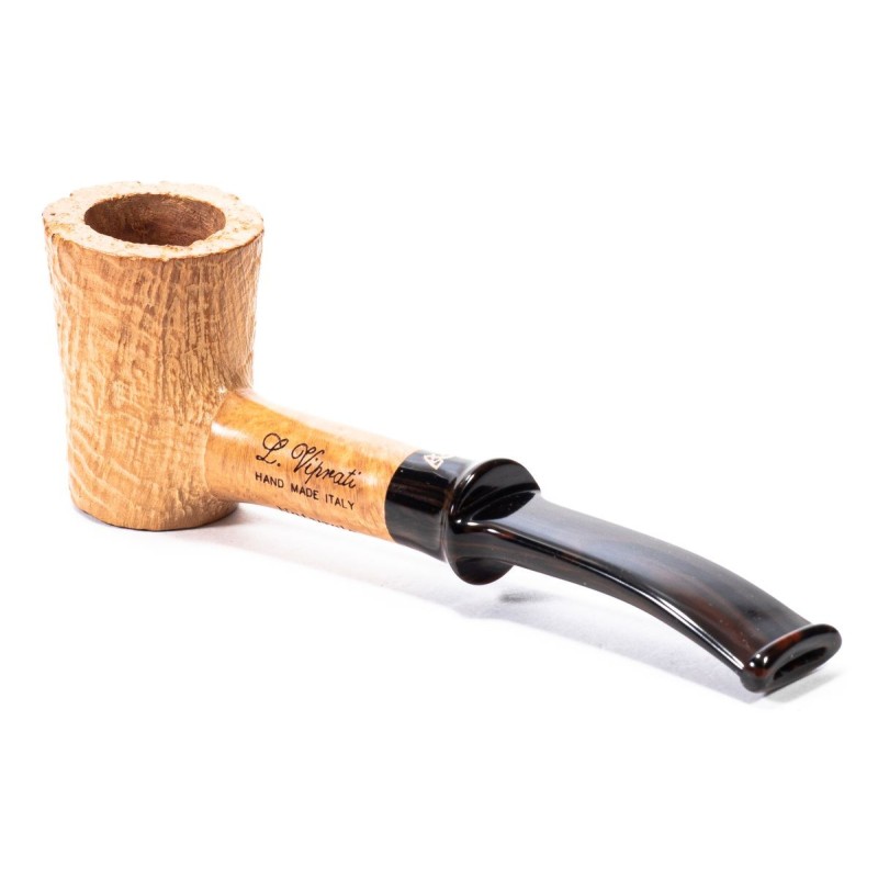 Briar Pipe Luigi Viprati Sandblasted Natural Poker Briar Pipe Luigi Viprati Sandblasted Natural Poker