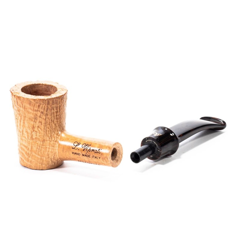 Briar Pipe Luigi Viprati Sandblasted Natural Poker Briar Pipe Luigi Viprati Sandblasted Natural Poker