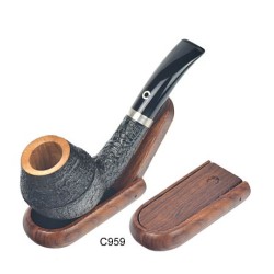 Folding Pipe Stand in Wood Lubinski - 1 Place