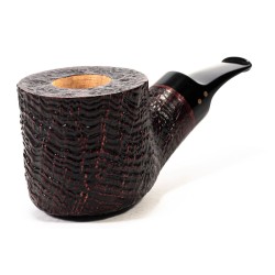 Pipa in Radica Radice Silk Cut G Sabbiata Bent Pot