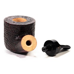Pipa in Radica Radice Silk Cut G Sabbiata Bent Pot
