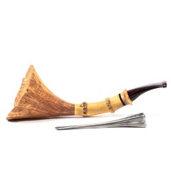 Briar Pipe Manu' Sandblasted Bamboo Horn 2019