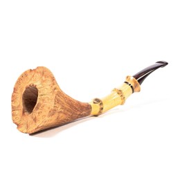 Briar Pipe Manu' Sandblasted Bamboo Horn 2019