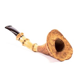 Briar Pipe Manu' Sandblasted Bamboo Horn 2019