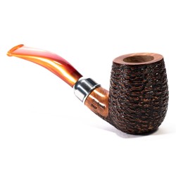 Briar Pipe Santambrogio Rusticated Bent Billiard