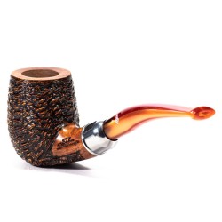 Briar Pipe Santambrogio Rusticated Bent Billiard