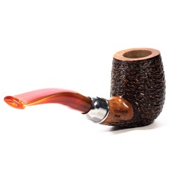 Briar Pipe Santambrogio Rusticated Bent Billiard