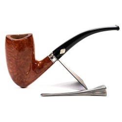 Pipe Brebbia Vintage Ambra Mod. 55 Bent Chimney
