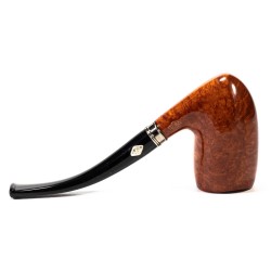 Pipe Brebbia Vintage Ambra Mod. 55 Bent Chimney
