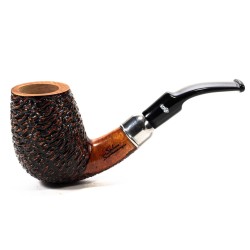 Briar Pipe Santambrogio Rusticated Bent Billiard