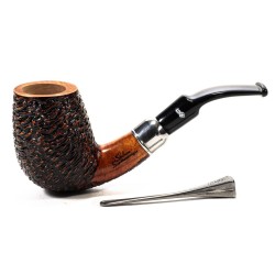 Briar Pipe Santambrogio Rusticated Bent Billiard