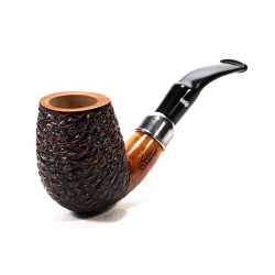 Briar Pipe Santambrogio Rusticated Bent Billiard