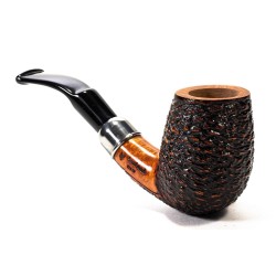 Briar Pipe Santambrogio Rusticated Bent Billiard