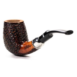 Briar Pipe Santambrogio Rusticated Bent Billiard