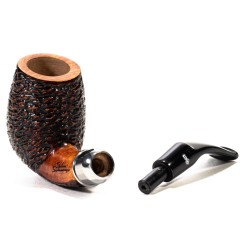 Briar Pipe Santambrogio Rusticated Bent Billiard