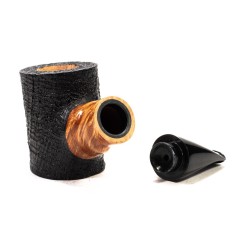 Pipa in Radica Radice Silk Cut Sabbiata Poker