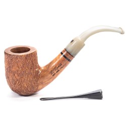 Pipe Luigi Viprati Rusticated Natural Bent Billiard