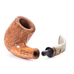 Pipe Luigi Viprati Rusticated Natural Bent Billiard
