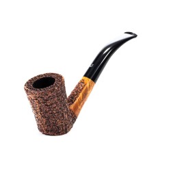 Briar Pipe Ser Jacopo Rusticated R1 Bent Chimney