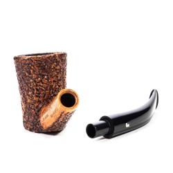 Briar Pipe Ser Jacopo Rusticated R1 Bent Chimney