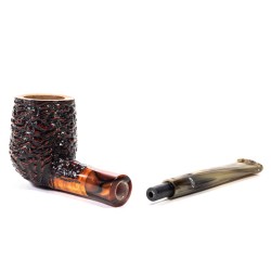Briar Pipe Santambrogio Rusticated Billiard
