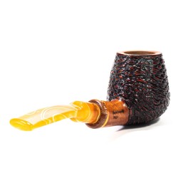 Pipa in Radica Santambrogio Rusticata Brandy