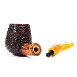 Pipa in Radica Santambrogio Rusticata Brandy