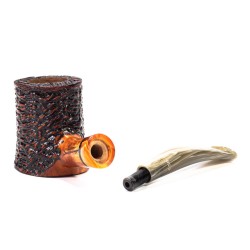 Pipa in Radica Santambrogio Rusticata Cherrywood