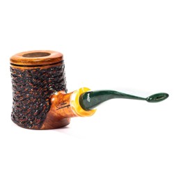 Pipa in Radica Santambrogio Rusticata Cherrywood