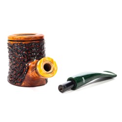 Pipa in Radica Santambrogio Rusticata Cherrywood