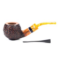 Pipa in Radica Santambrogio Rusticata Bent Apple