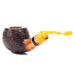 Pipa in Radica Santambrogio Rusticata Bent Apple