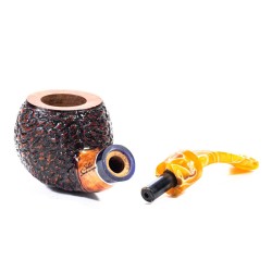 Pipa in Radica Santambrogio Rusticata Bent Apple