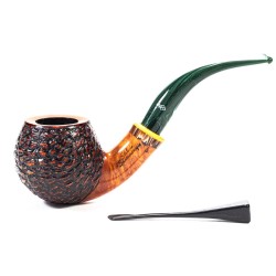 Briar Pipe Santambrogio Rusticated Bent Apple