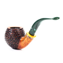 Briar Pipe Santambrogio Rusticated Bent Apple