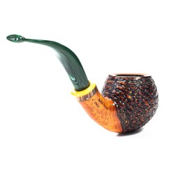 Briar Pipe Santambrogio Rusticated Bent Apple