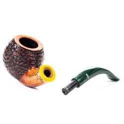 Briar Pipe Santambrogio Rusticated Bent Apple