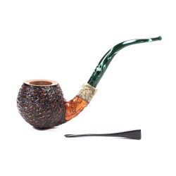 Briar Pipe Santambrogio Rusticated Bent Apple