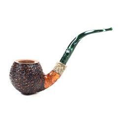 Briar Pipe Santambrogio Rusticated Bent Apple