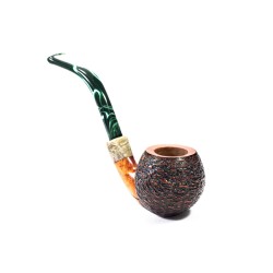 Briar Pipe Santambrogio Rusticated Bent Apple